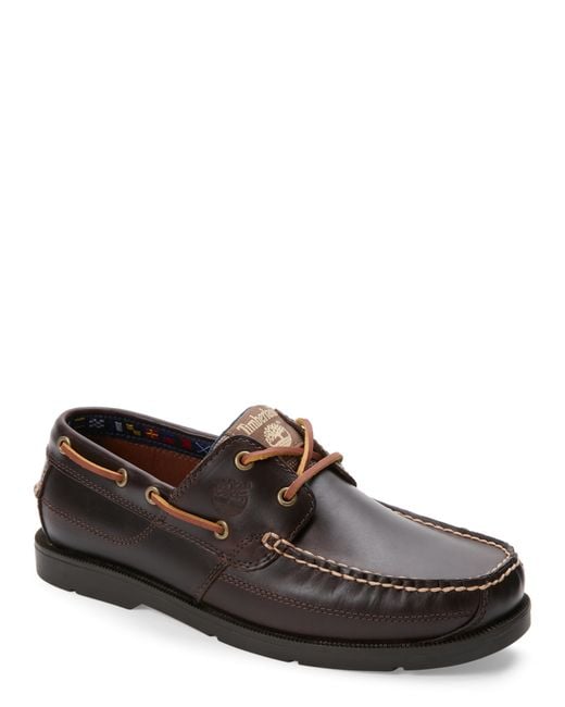 Timberland Brown Earthkeepers Kiawah Bay Moc Toe Boat Shoes in Brown ...