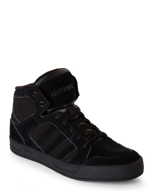 Adidas originals Black Neo Raleigh High Top Sneakers in Black for Men ...
