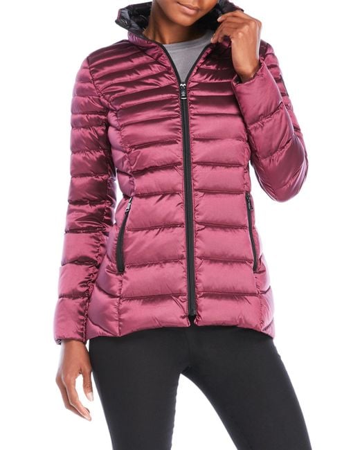 Lyst - Vince camuto Quilted Puffer Jacket in Pink