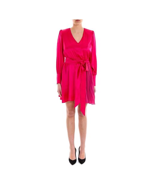 FEDERICA TOSI Wrap Mini Dress in Pink - Lyst