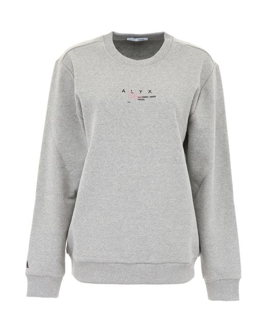 1017 ALYX 9SM Cotton Logo Print Sweater in Grey (Gray) - Lyst