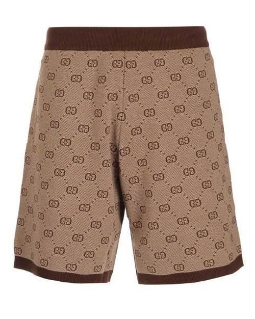 Gucci Gg Wool Jacquard Shorts in Natural for Men - Save 50% - Lyst