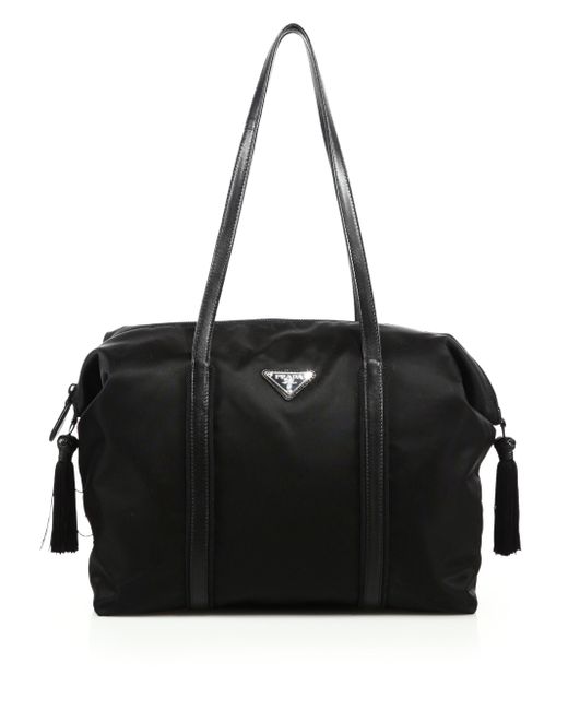 The Prada Calfskin Duffle Bag prada calf leather tassel duffle bag in black lyst The Prada Calfskin Duffle Bag prada calf leather tassel duffle bag in black lyst