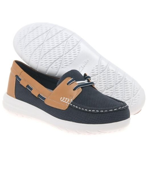 Lyst Clarks Jocolin Vista Womens Boat Shoes in Blue