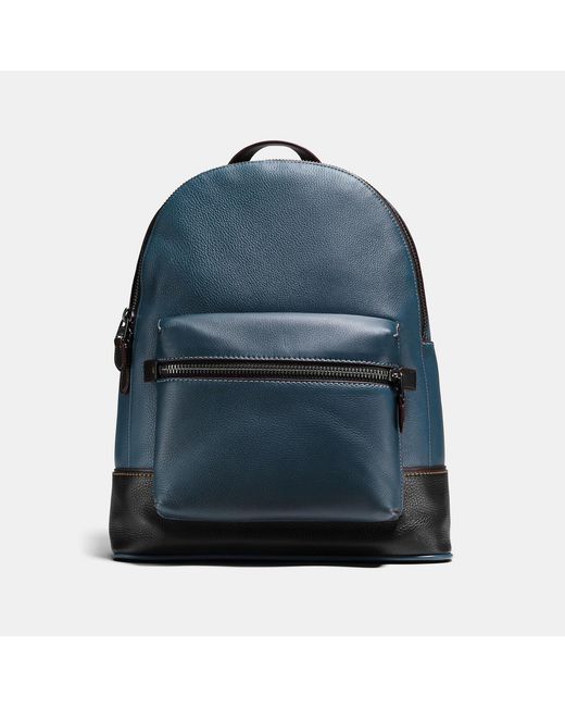 Lyst Coach League Backpack In Glovetanned Pebble Leather in Blue for