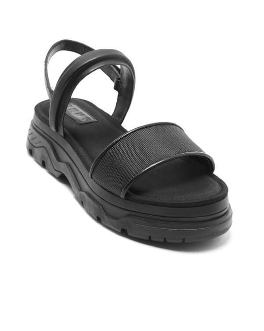 Dkny Women's Addie Multi Strap Flat Lug Sandals in Black | Lyst