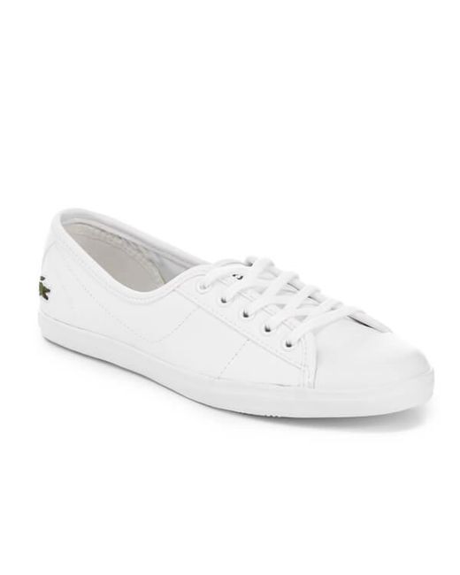Lyst - Lacoste Women's Ziane Leather Chunky Pumps in White