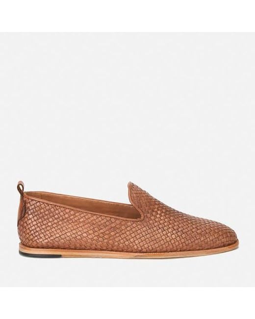 Lyst - H by hudson Men's Ipanema Weave Slip On Leather Shoes in Brown ...