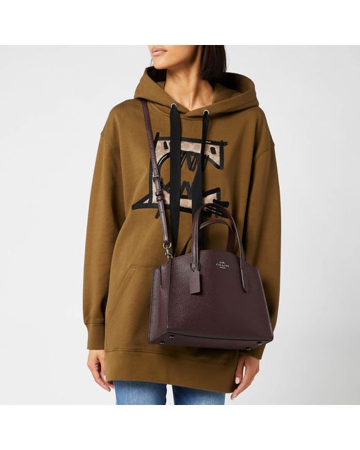 polished pebble leather charlie carryall