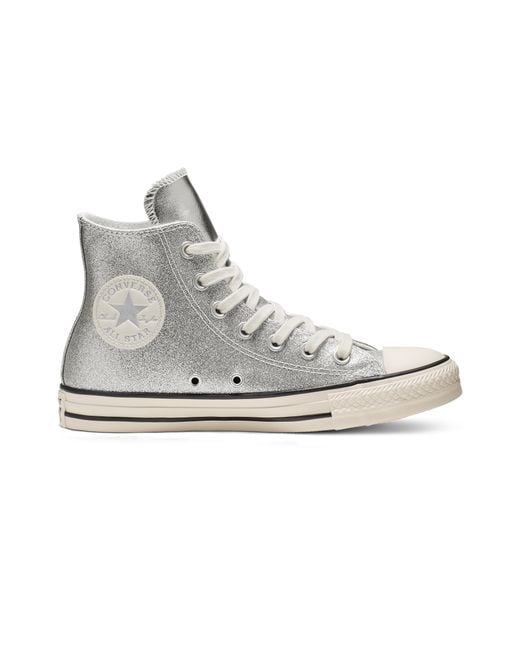 Converse Chuck Taylor All Star Shiny Metal High Top in Metallic Lyst