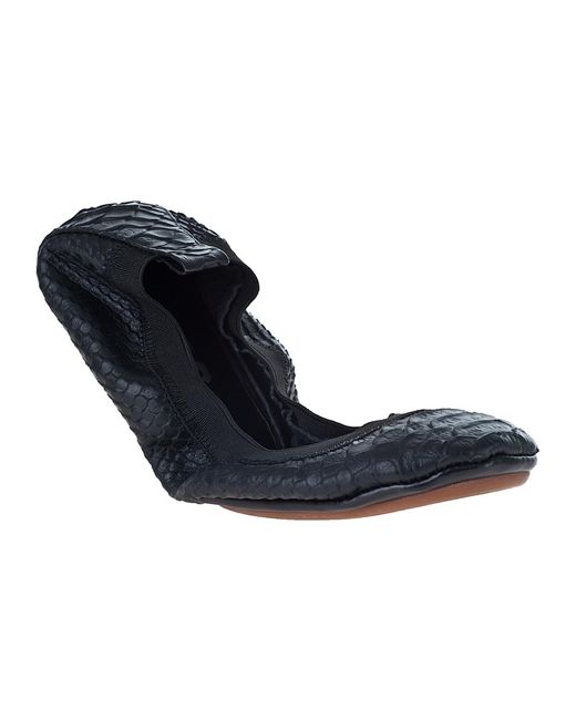 black snakeskin ballet flats