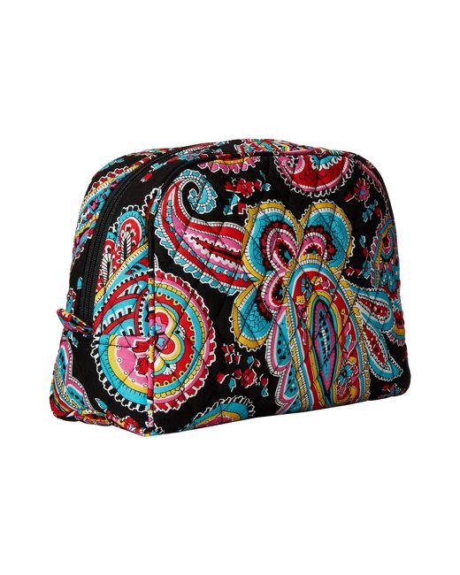 Vera bradley Large Zip Cosmetic in Black (Parisian Paisley) | Lyst