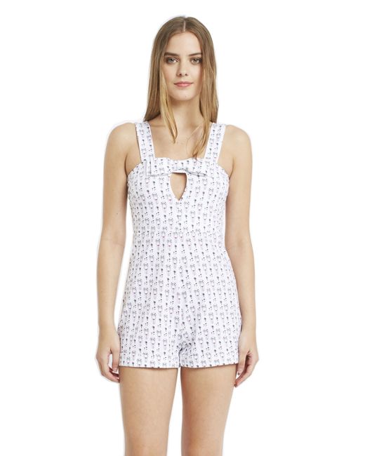 Morgan lane Zoe Romper In Lanie Eve in White (Ecru) | Lyst