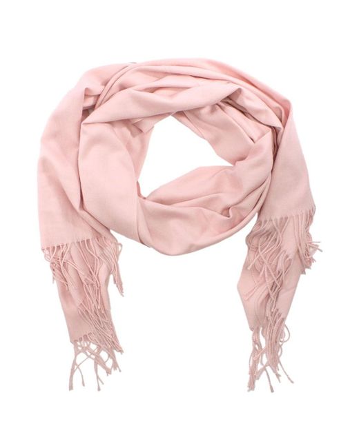 Daniel Plain Pink Cashmere Scarf in Pink | Lyst