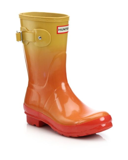 Hunter Original Color Haze Short Rain Boots in Orange (orangeyellow) Save 54 Lyst