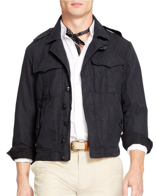 Polo ralph lauren Flight Jacket in Black for Men - Save 66% | Lyst