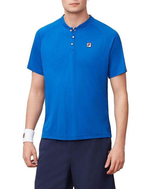 Lyst - Fila Heritage Tennis Henley T-shirt in Blue for Men