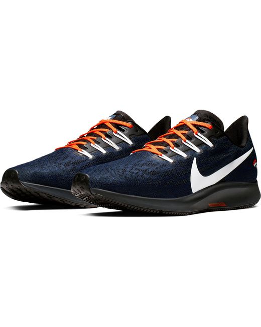 Nike Denver Broncos Air Zoom Pegasus 36 Running Shoes in Navy/White