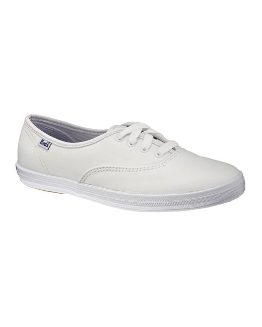 Keds Champion Leather Sneakers in White | Lyst