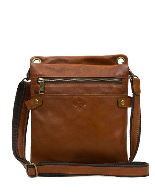 Patricia nash Soft Italian Leather Collection Francesca Organizer Cross-body Bag in Brown (Tan ...