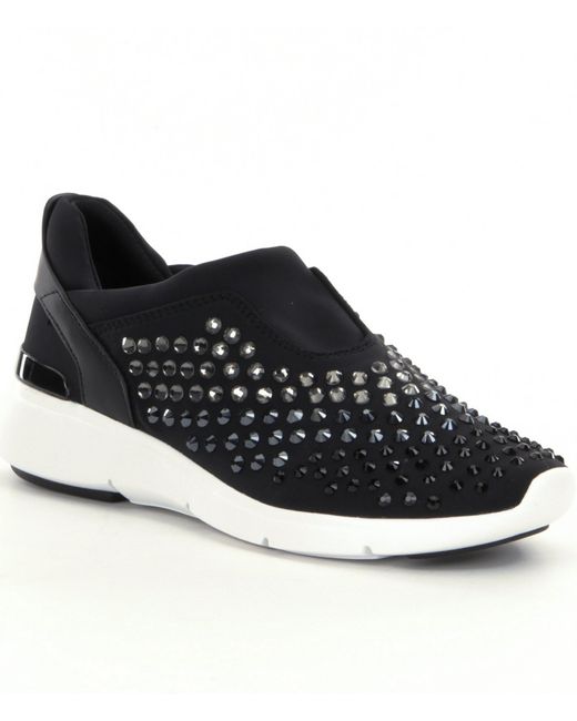 michael kors black slip on trainers