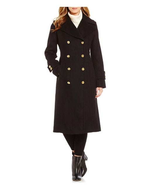 2019 double breasted walker wool blend coat with belt