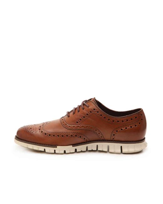 cole haan zerogrand wingtip leather oxfords
