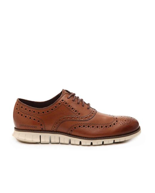 cole haan zerogrand wingtip leather oxfords