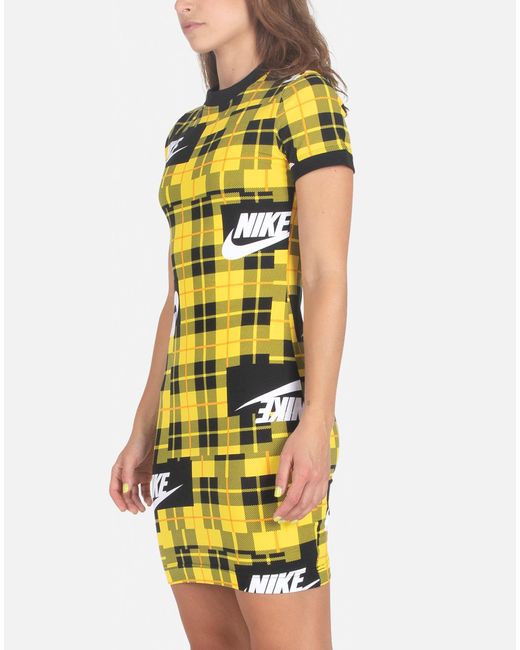nike dress yellow and black