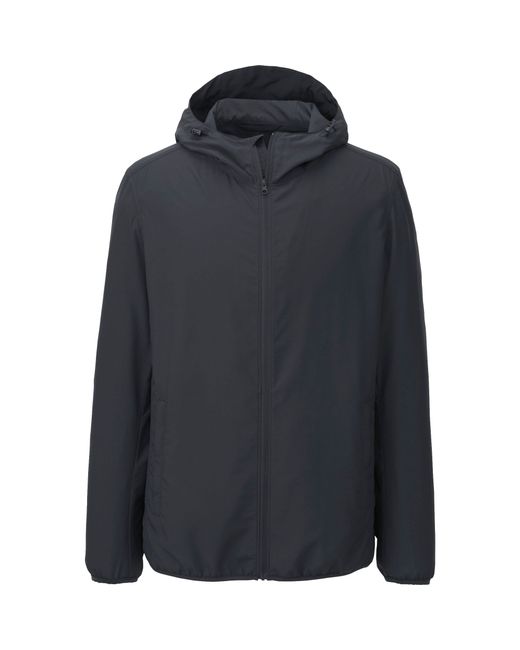 Uniqlo Men Light Pocketable Hooded Jacket in Black for Men | Lyst