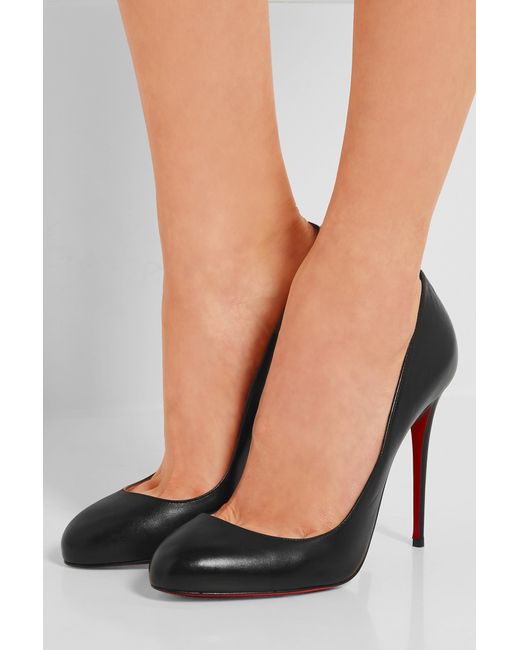 Christian louboutin Dorissima 100 Leather Pumps in Black | Lyst  