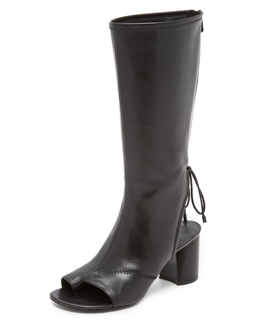 3.1 phillip lim Drum Open Toe Boots in Black | Lyst