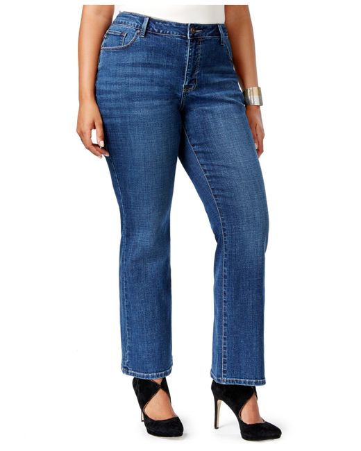 Lee platinum Plus Size Curvy-fit Bootcut Jeans in Blue (El Paso) - Save ...