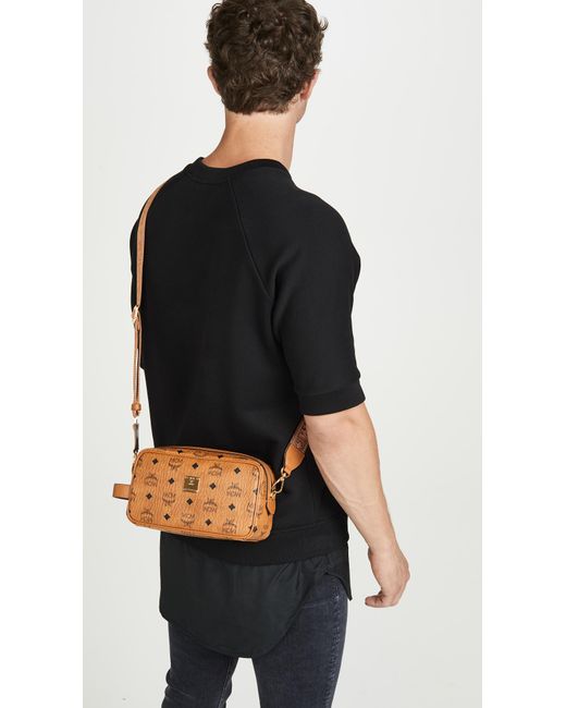 Mcm Men's Small Original Visetos Crossbody Bag