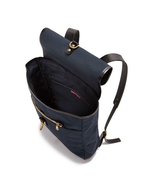 southern field industries waxed canvas rucksack in black for lyst southern field industries waxed canvas rucksack in black for lyst