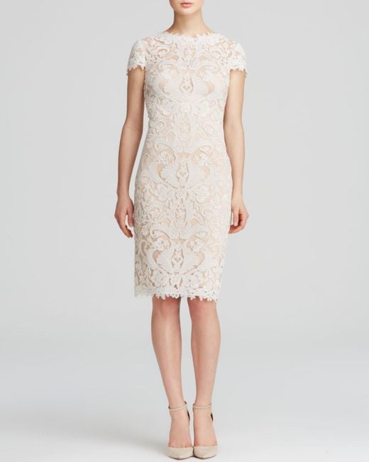 long sleeve illusion lace sheath wedding dress tadashi shoji wedding Long sleeve illusion lace sheath wedding dress tadashi shoji wedding windsor