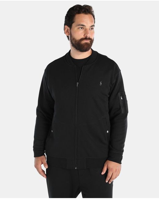 Polo ralph lauren Big And Tall Black Sports Jacket With Zip in Black ...
