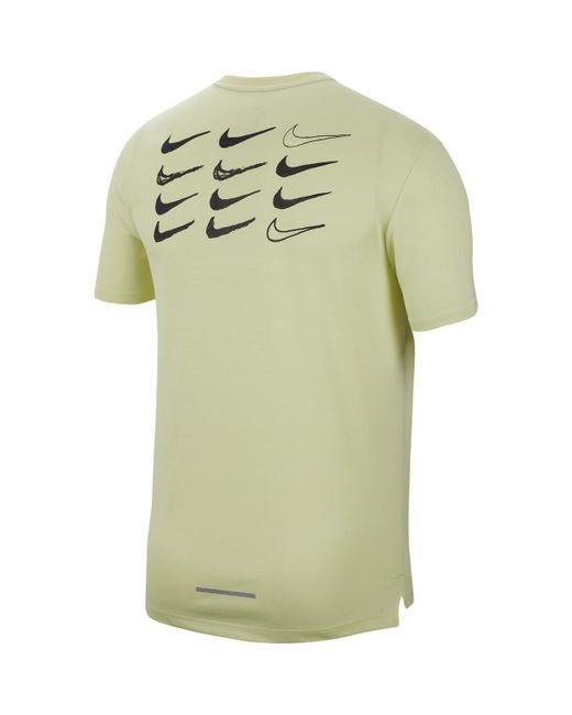 Nike Dri-fit Miler T-shirt in Green for Men - Lyst