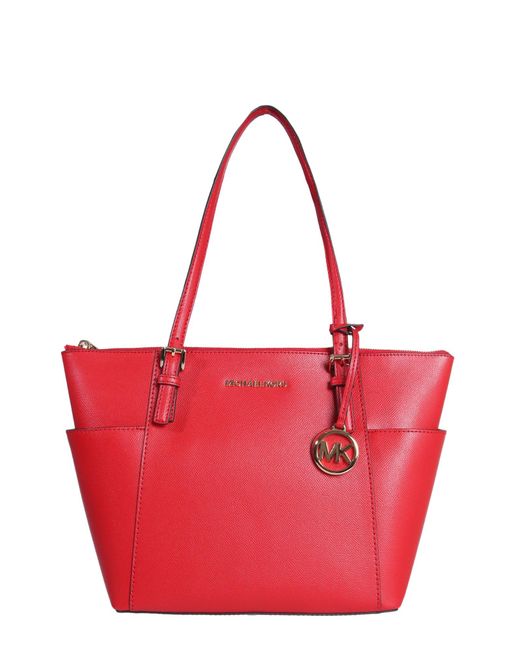 michael kors jet set tote red