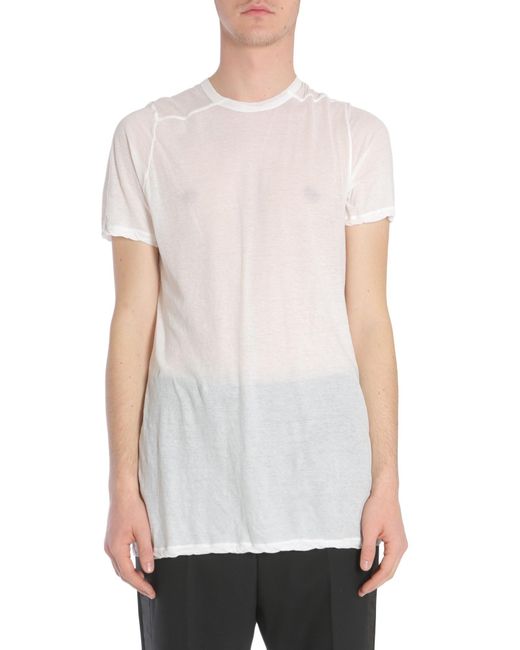 Rick Owens Cotton Level T-shirt in White for Men - Save 60% - Lyst