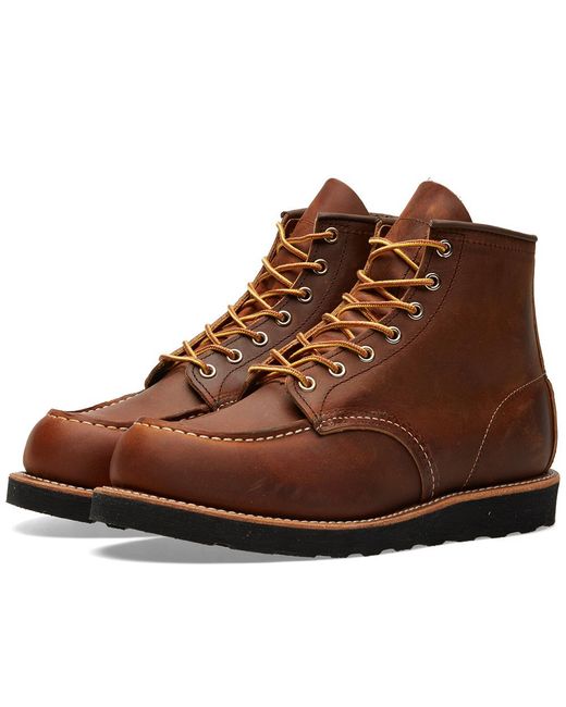 red wing moc toe work boots