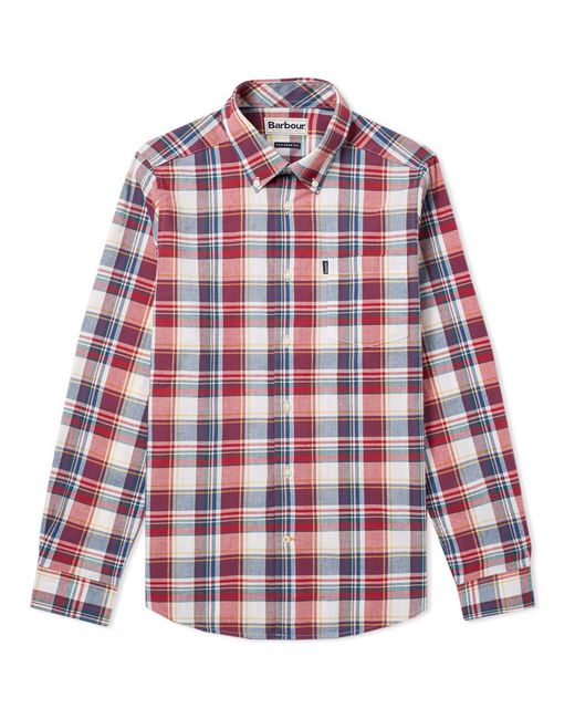 barbour shirt red