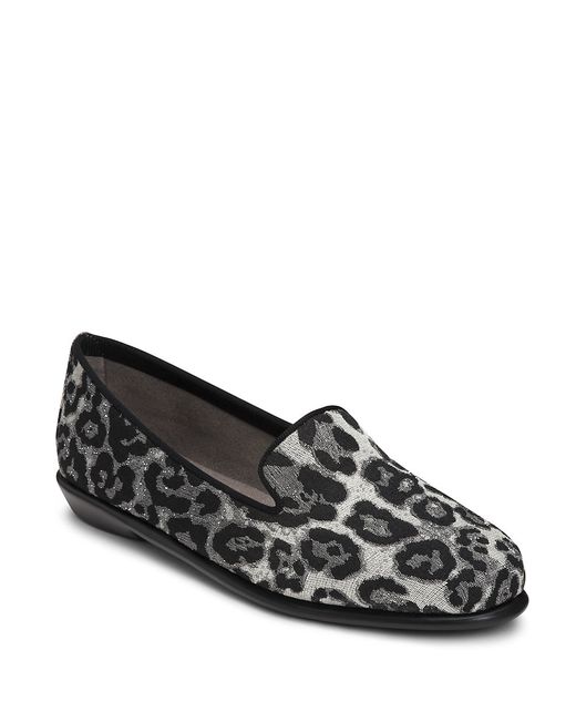 leopard print smoking flats
