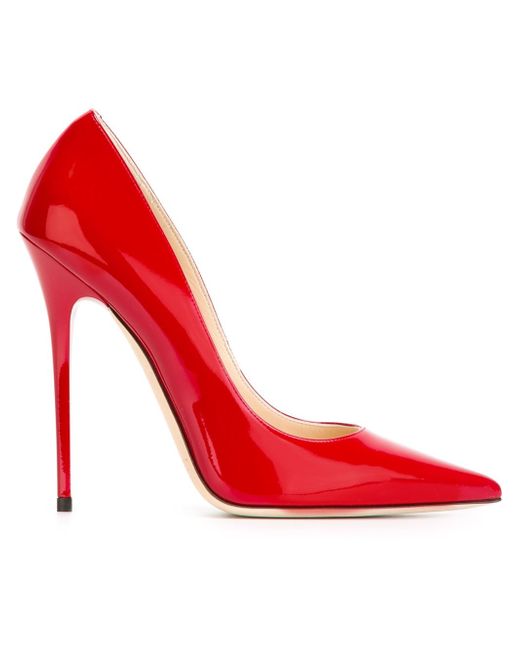 Jimmy Choo | Red Anouk Patent-Leather Pumps | Lyst