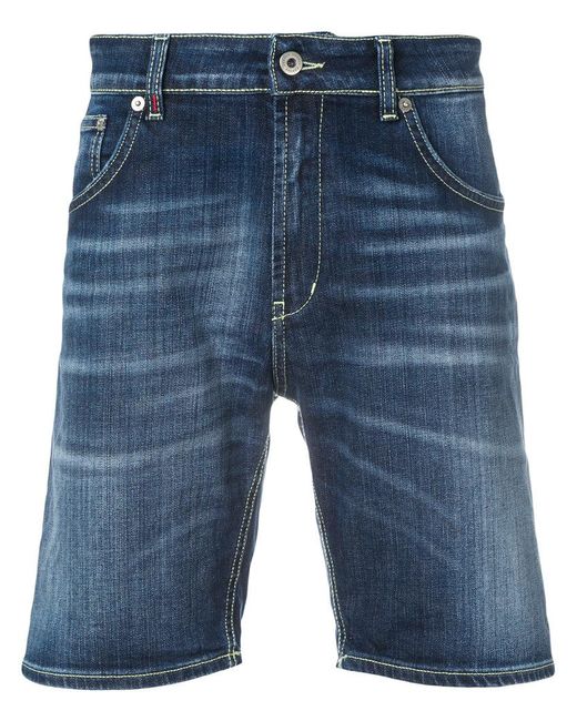 Dondup Faded Raw Edge Shorts in Blue for Men | Lyst