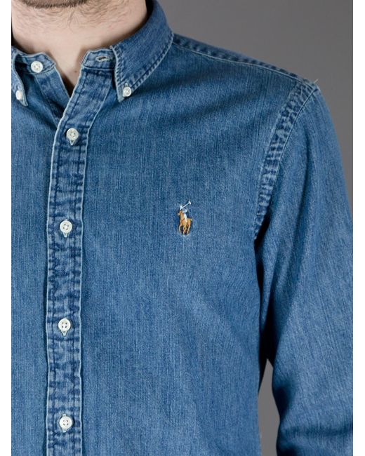 Polo ralph lauren Classic-fit Denim Shirt in Blue for Men - Save 50% | Lyst
