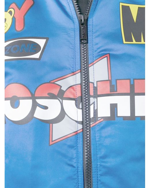 Moschino Racing Bomber Jacket in Blue for Men - Save 60% | Lyst