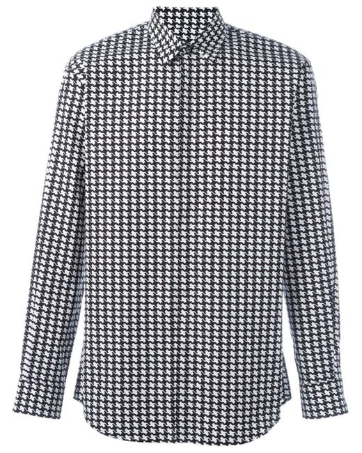 Dsquared² Houndstooth Print Shirt in Black for Men | Lyst