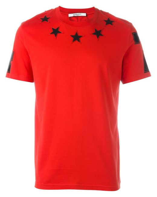 Givenchy Star 74 T-shirt in Red for Men - Save 1% | Lyst