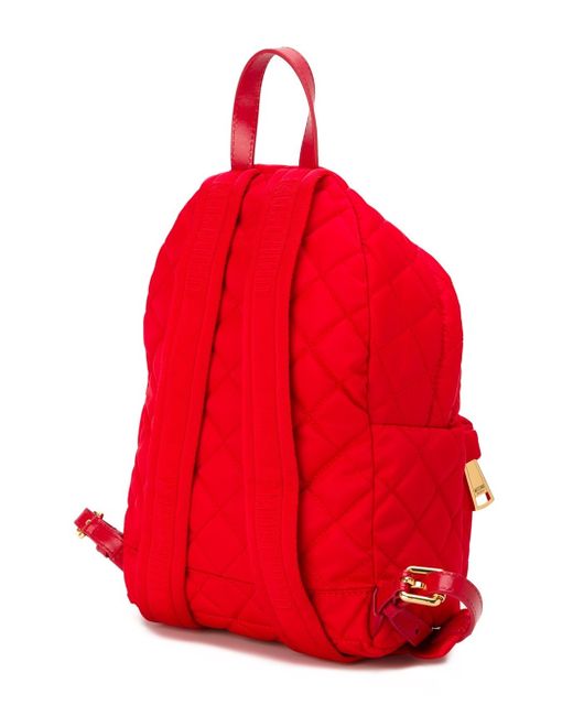 red moschino backpack